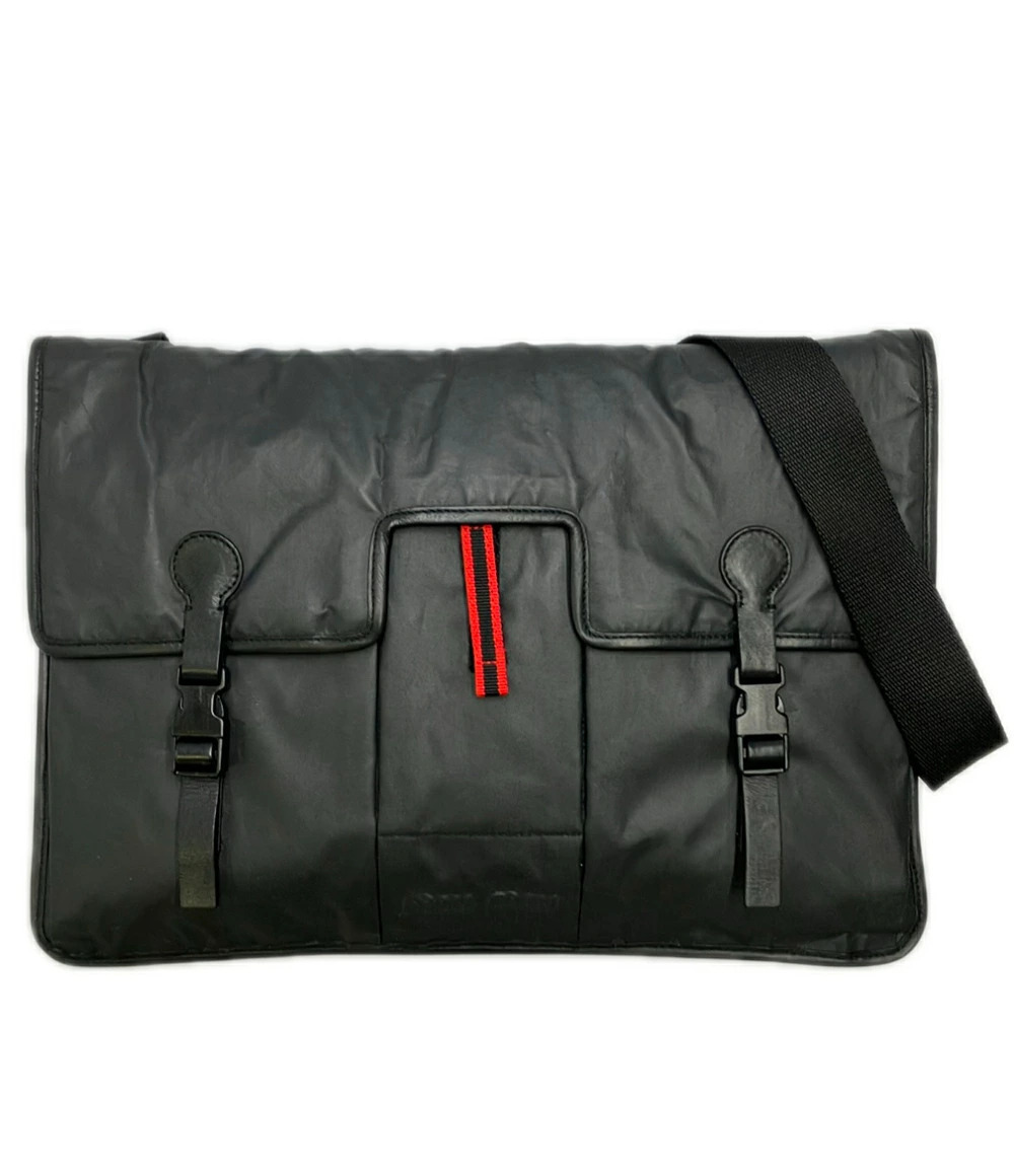 Miu Miu Crossbody Bag Leather Black Gray